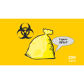 Polyethylene bags for medical waste with the inscription "Biohazardous product" /LDPE/