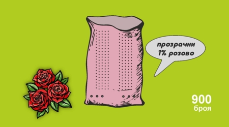 Rosenblütenbeutel, 56 x 90 cm, 110 µm, 900 Stück /RE-LDPE/ 1 % rosa Folie